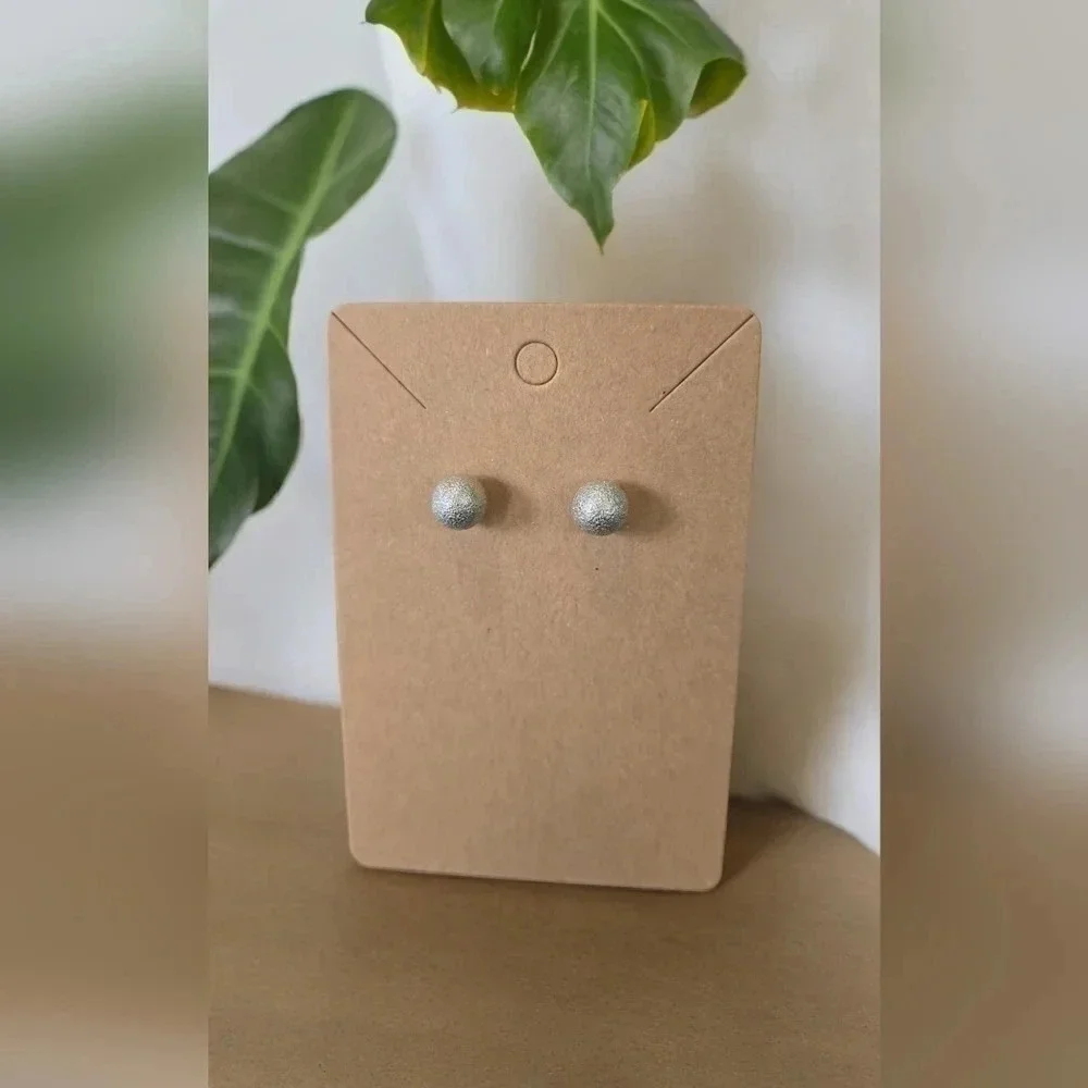 Silver Plated Ball Stud Earrings